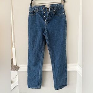 Everlane women’s 25 cheeky 90s cotton Classic Blue Denim Jeans